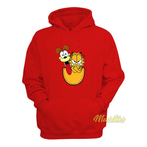 Garfield and Odie In Pocket Hoodie