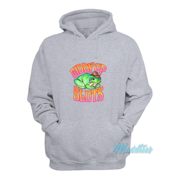 Giddy Up Sluts Cowboy Frog Hoodie