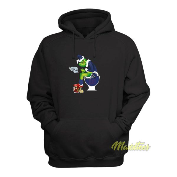 Grinch Sitting On New York Giants Toilet Hoodie