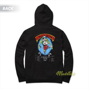 Guns N Roses Pretty Tied Up Euro Tour 1993 Hoodie 2