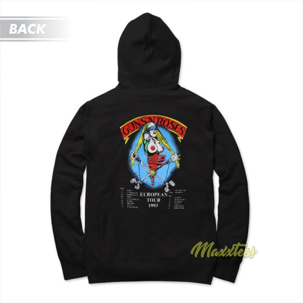 Guns N Roses Pretty Tied Up Euro Tour 1993 Hoodie