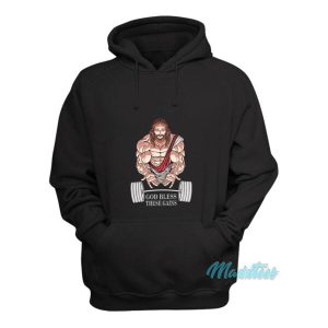 Gym Jesus God Bless These Gains Hoodie 1 Gym Jesus God Bless These Gains Hoodie 2