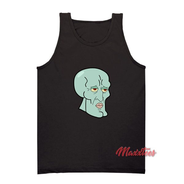 Handsome Squidward Face Tank Top