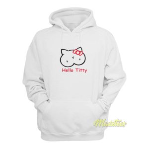 Hello Titty Hello Kitty Parody Boobs Hoodie