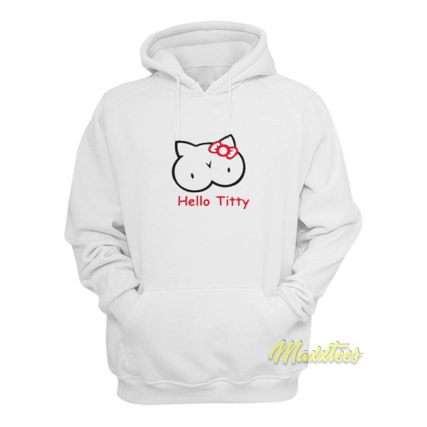 Hello Titty Hello Kitty Parody Boobs Hoodie