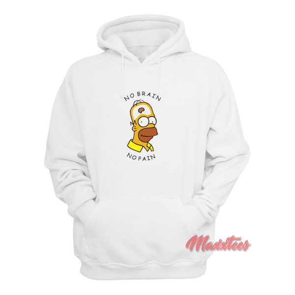 Homer Simpson No Brain No Pain Hoodie