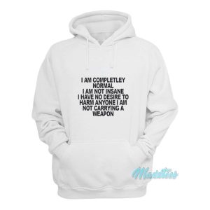 I Am Completley Normal I Am Not Insane Hoodie 2
