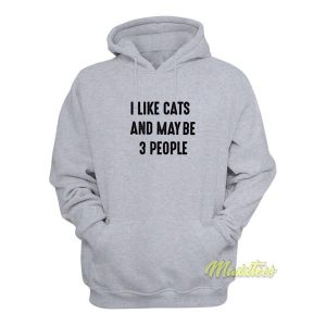 I Like Cats and Maybe 3 People Hoodie 2