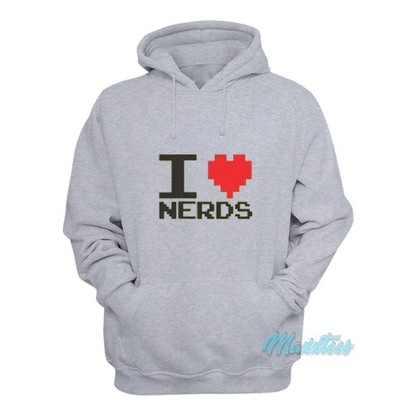 I Love Nerds 8-Bit Hoodie