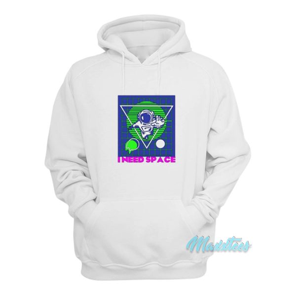 I Need Space Neon Astronaut Hoodie