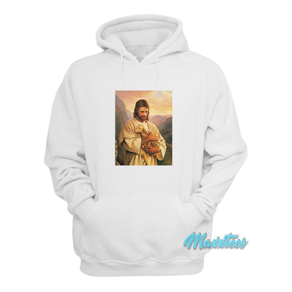 Jesus Christ Holding a Lamb Hoodie