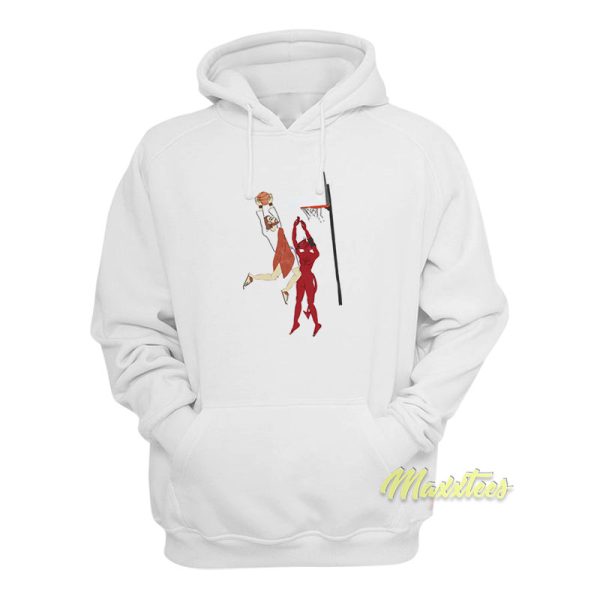 Jesus Slam Dunk On Devil Hoodie