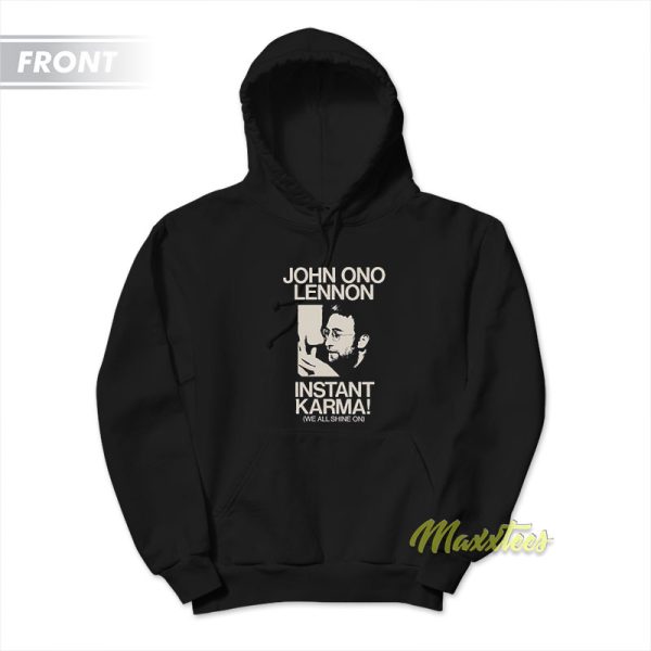 John Lennon Instant Karma Jol+Yol Hoodie