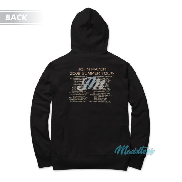 John Mayer 2008 Summer Tour An Hoodie