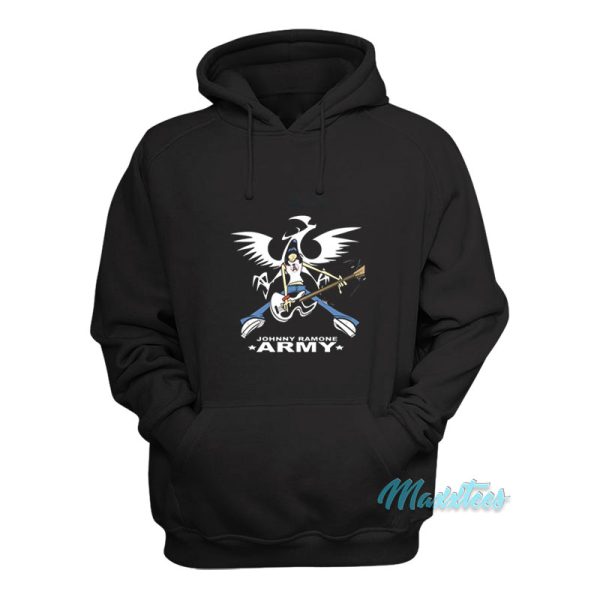 Johnny Ramone Army Ramones Guitar Pose Hoodie