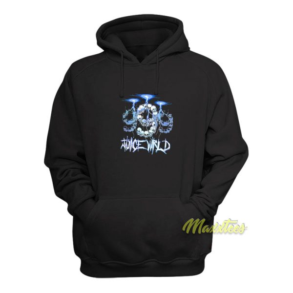 Juice Wrld 999 Club Lightning Skull Hoodie