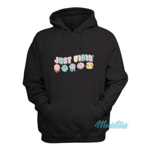 Just Vibin Dripping Smiley Faces Hoodie 2