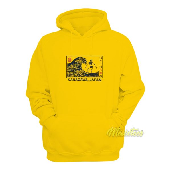 Kanagawa Wave Surfing Skeleton Hoodie