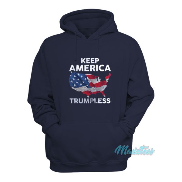 Keep America Trumpless USA Flag Map Hoodie