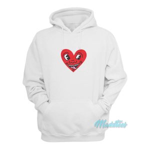 Keith Haring Heart Face Hoodie 1