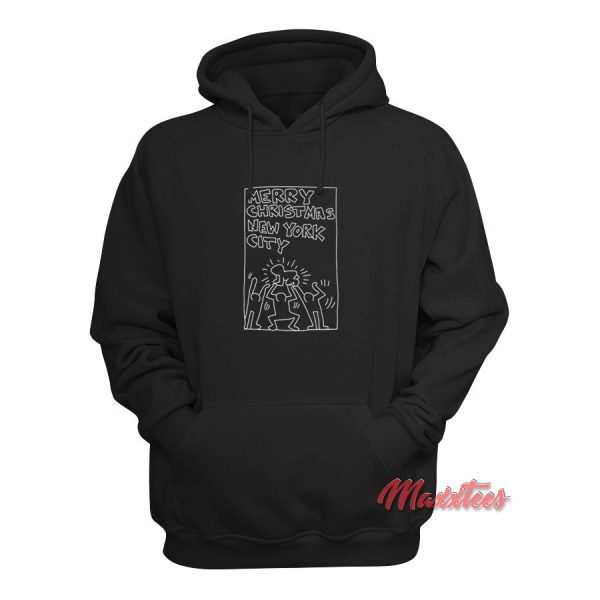 Keith Haring Merry Christmas New York City Hoodie