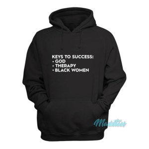 Key To Success God Therapy Black Women Hoodie 1 Key To Success God Therapy Black Women Hoodie 2