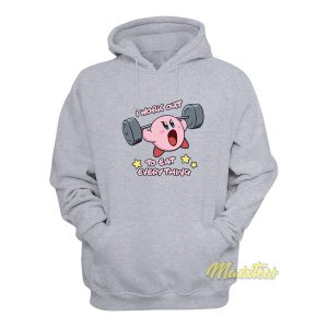 Kirby I Work Out To Eat Everything Hoodie 1