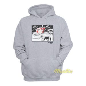 Light Blue Anime Stunt Drift Hoodie 2