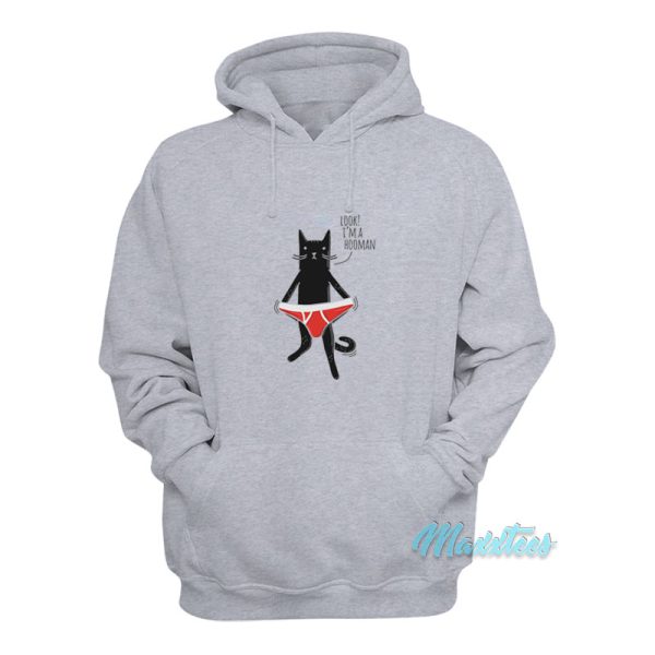 Look I’m A Hooman Black Cat Underpants Hoodie