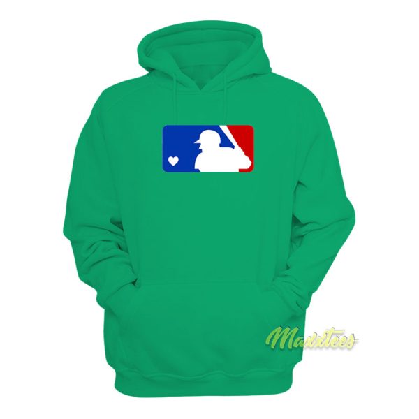 Major League Baseball Logo Heart Hoodie