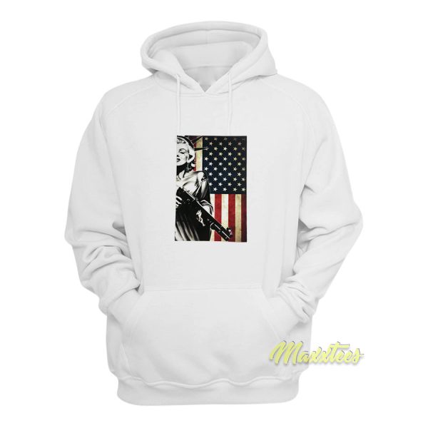 Marilyn Monroe Liberty Gangster Hoodie