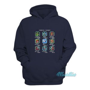 Mega Man Video Game Stage Select Press Start Hoodie 2
