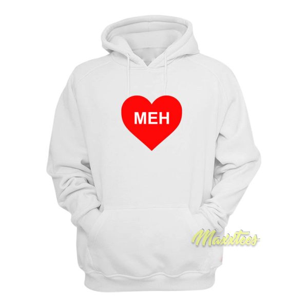 Meh Valentine’s Day Heart Hoodie