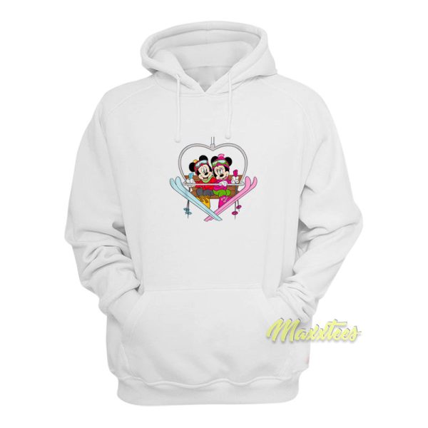 Mickey and Minnie Mouse Heart Shaped Ski Hoodie