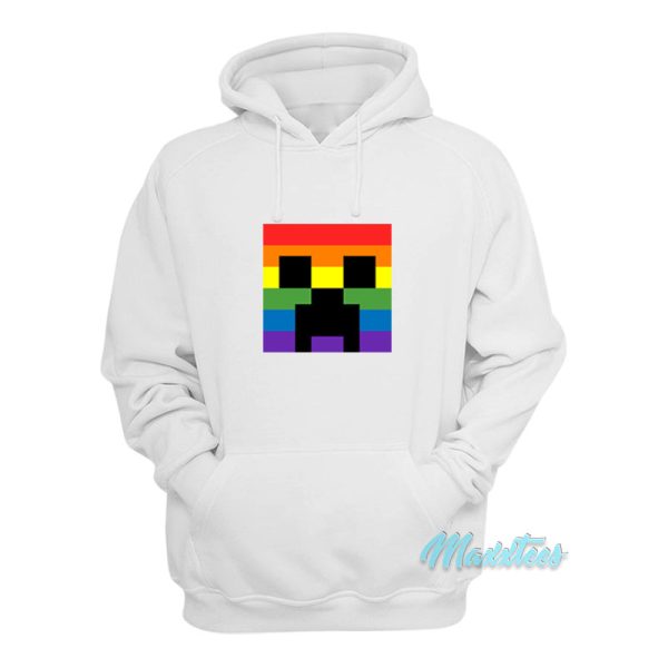 Minecraft Rainbow Creeper Face Hoodie