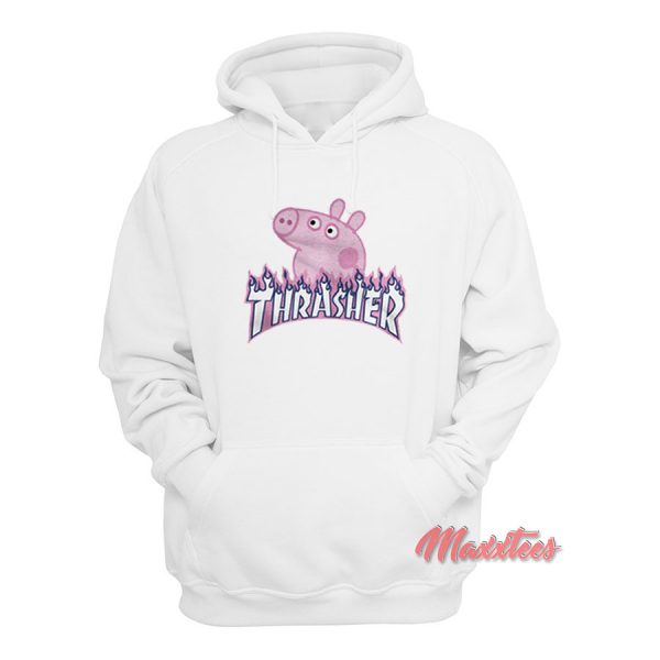 Peppa Pig X Thrasher Parody Hoodie