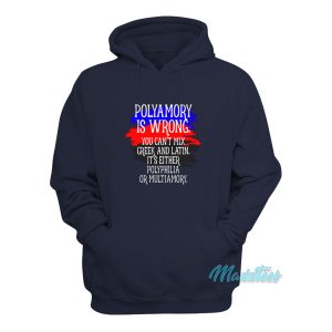 Polyamory Is Wrong You Cant Mix Greek Hoodie 1