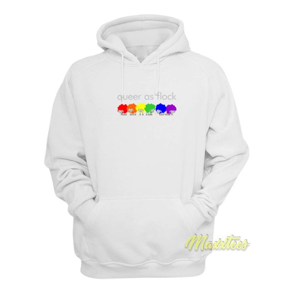 Queer As Flock Rainbow Sheep Hoodie