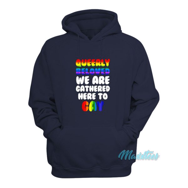 Queerly Beloved We Are Gathered Here To Gay Hoodie