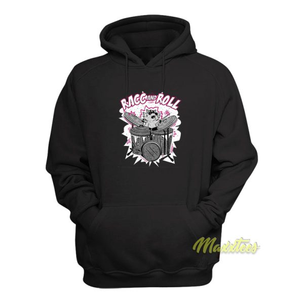 Racc and Roll Raccoon Plays Drum Hoodie