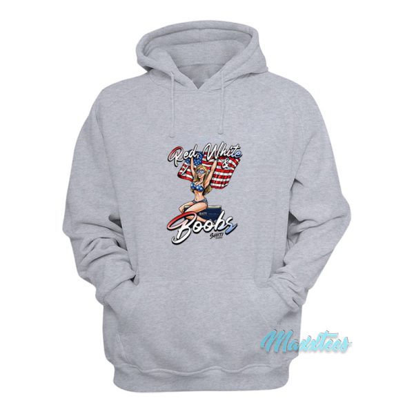 Red White And Boobs Shiti Coolers Hoodie