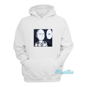 Saitama One Punch Man Ok Face Hoodie 1