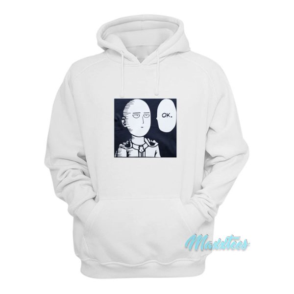 Saitama One Punch Man Ok Face Hoodie