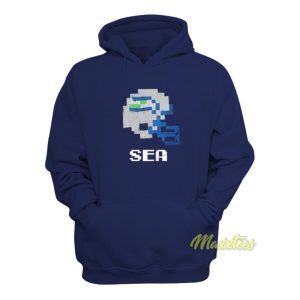 Seahawks Helmet Pixel Hoodie 2