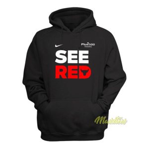 See Red Chicago Bulls Hoodie 2
