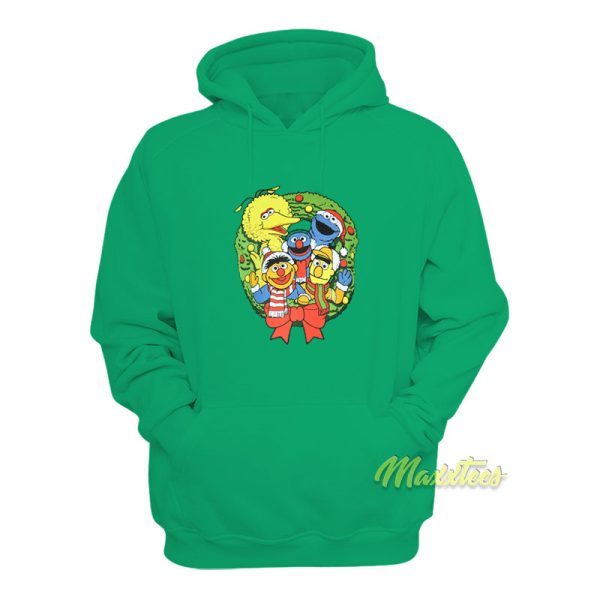 Sesame Street Christmas Wreath Characters Hoodie