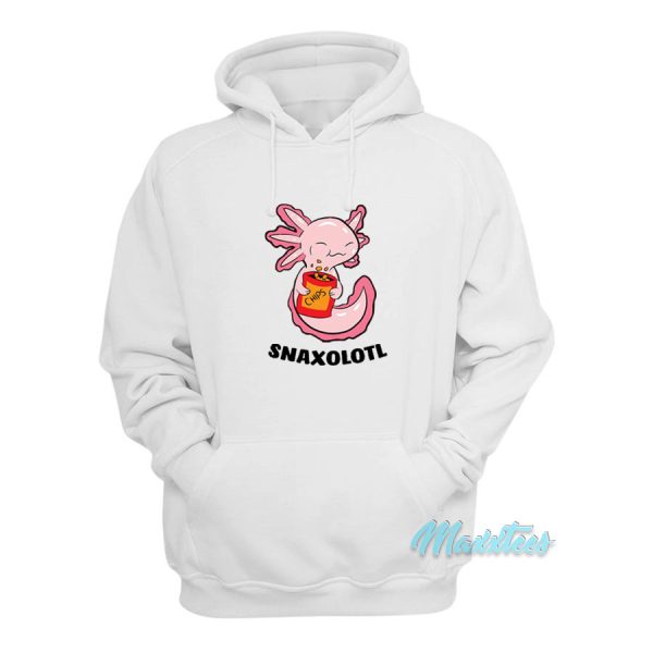 Snaxolotl Kawaii Axolotl Eating Chips Hoodie