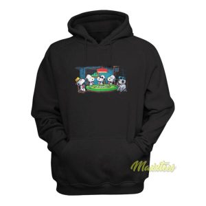 Snoopy Peanuts Dogs Playing Poker Hoodie 2