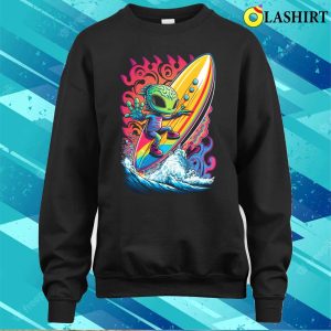Alien Funny T shirt The Funky Alien Surfer T shirt 4