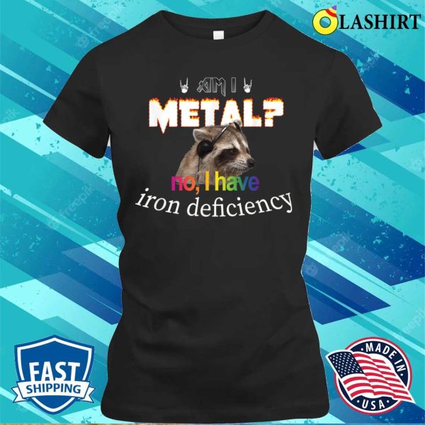 Am I Metal No I Have Iron Deficiency Meme T-shirt